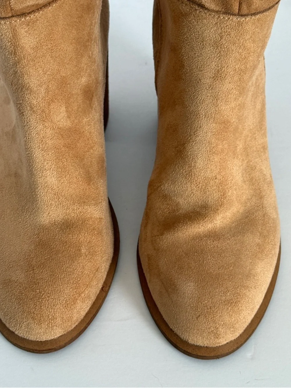 Altar'd State Tan Knee-High Block Heel Boots Size 8.5